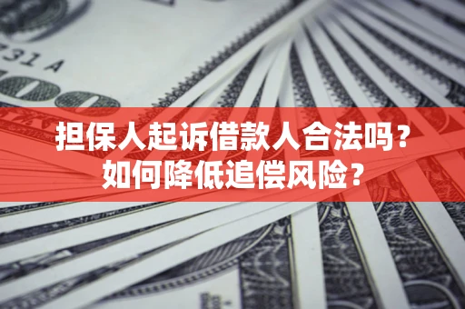 北京担保人起诉借款人合法吗？如何降低追偿风险？